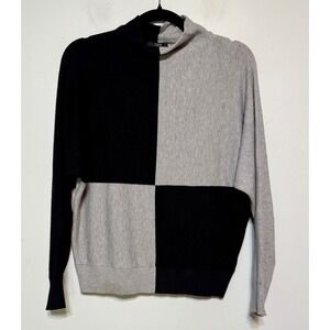 Tahari Quiet Luxury Scandi Sweater‎ Small Minimalist Monochrome Normcore Capsule